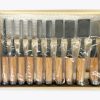 The Vault Fujihiro (Chutaro Imai) | Fujihiro Bench Chisel Set Of 10 (Single Hollow, Red Oak Handle)