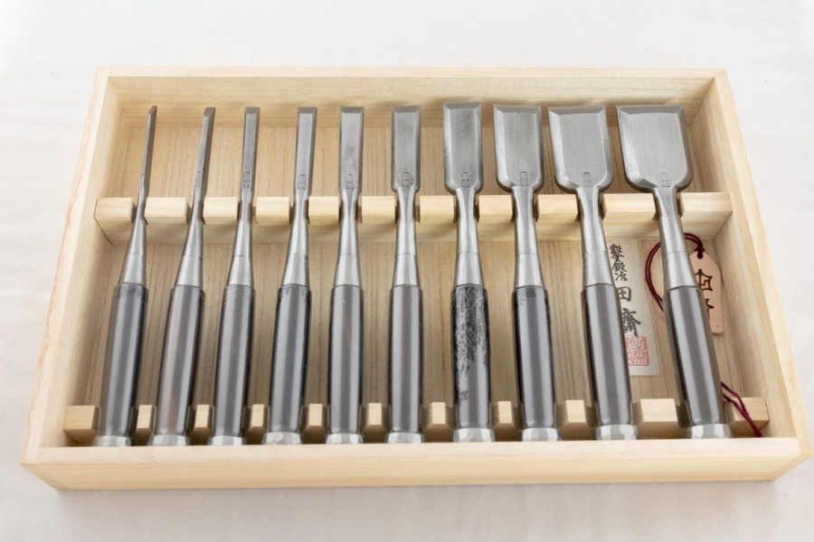 The Vault etc | Tasai 10 Pc Bench Chisel Set Migaki Finish Multi Hollow