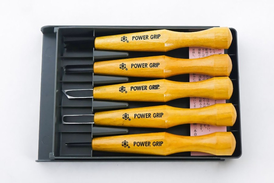 Woodworking etc | Power Grip Woodcutting Chisel Set Of 5