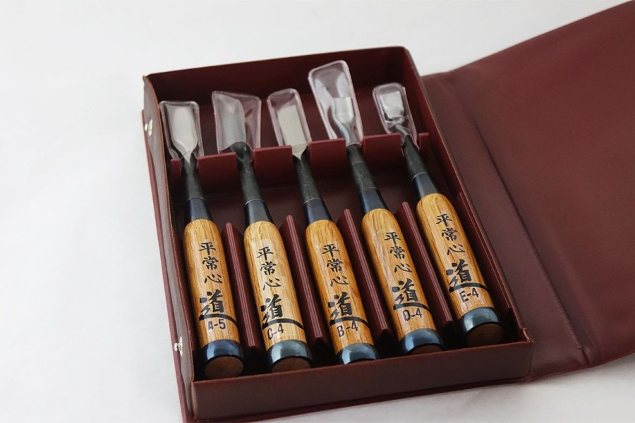 Woodworking Michihamono | Michihamono Heijyoushin Woodcarving Chisel Set Of 5