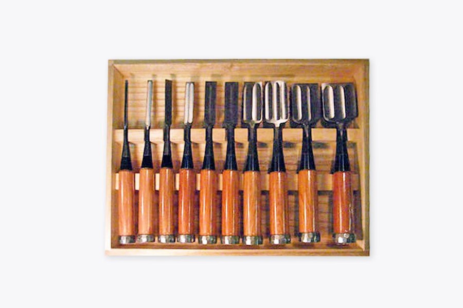 Woodworking Fujihiro (Chutaro Imai) | Fujihiro Bench Chisel Set Of 10 (Multiple Hollows)