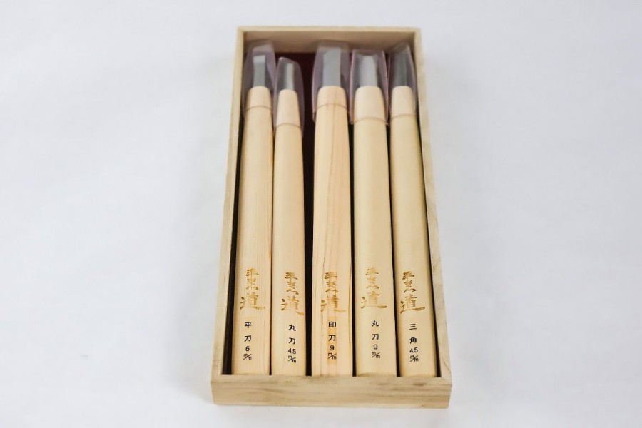 Woodworking Michihamono | Michihamono Carving Knife Set Of 5