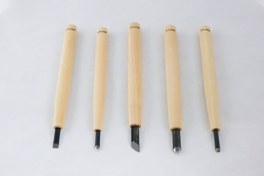 Woodworking Michihamono | Michihamono Carving Knife Set Of 5