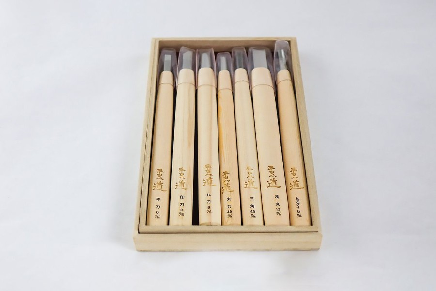 Woodworking Michihamono | Michihamono Carving Knife Set Of 7