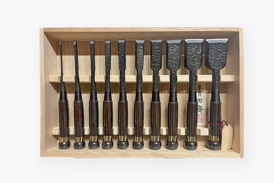 The Vault Tasai | Tasai 10 Pc Bench Chisel Set Tsuchime Finish Single Hollow